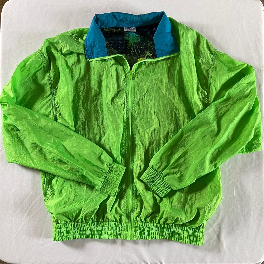 Vintage 90s Speedo Windbreaker Jacket Full Zip Lg